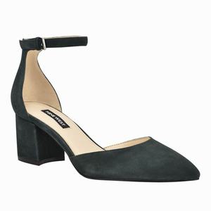 Nine West Trini Ankle Strap Block Heel Pumps - Green - Ireland (MW9734062)